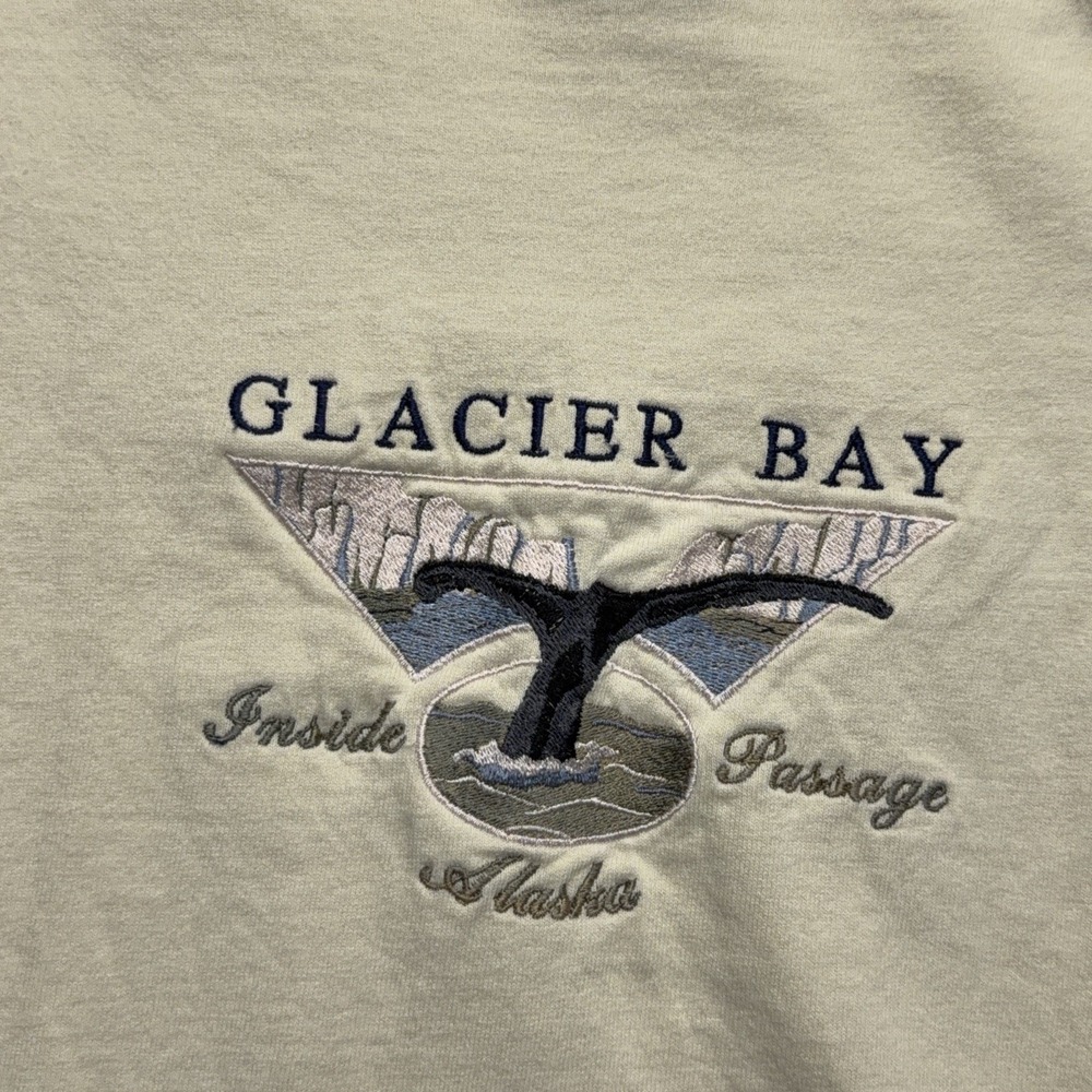 Vintage Camp David Alaska Mock Neck Shirt Embroidered Glacier Bay Mens XL Nature - Picture 3 of 12